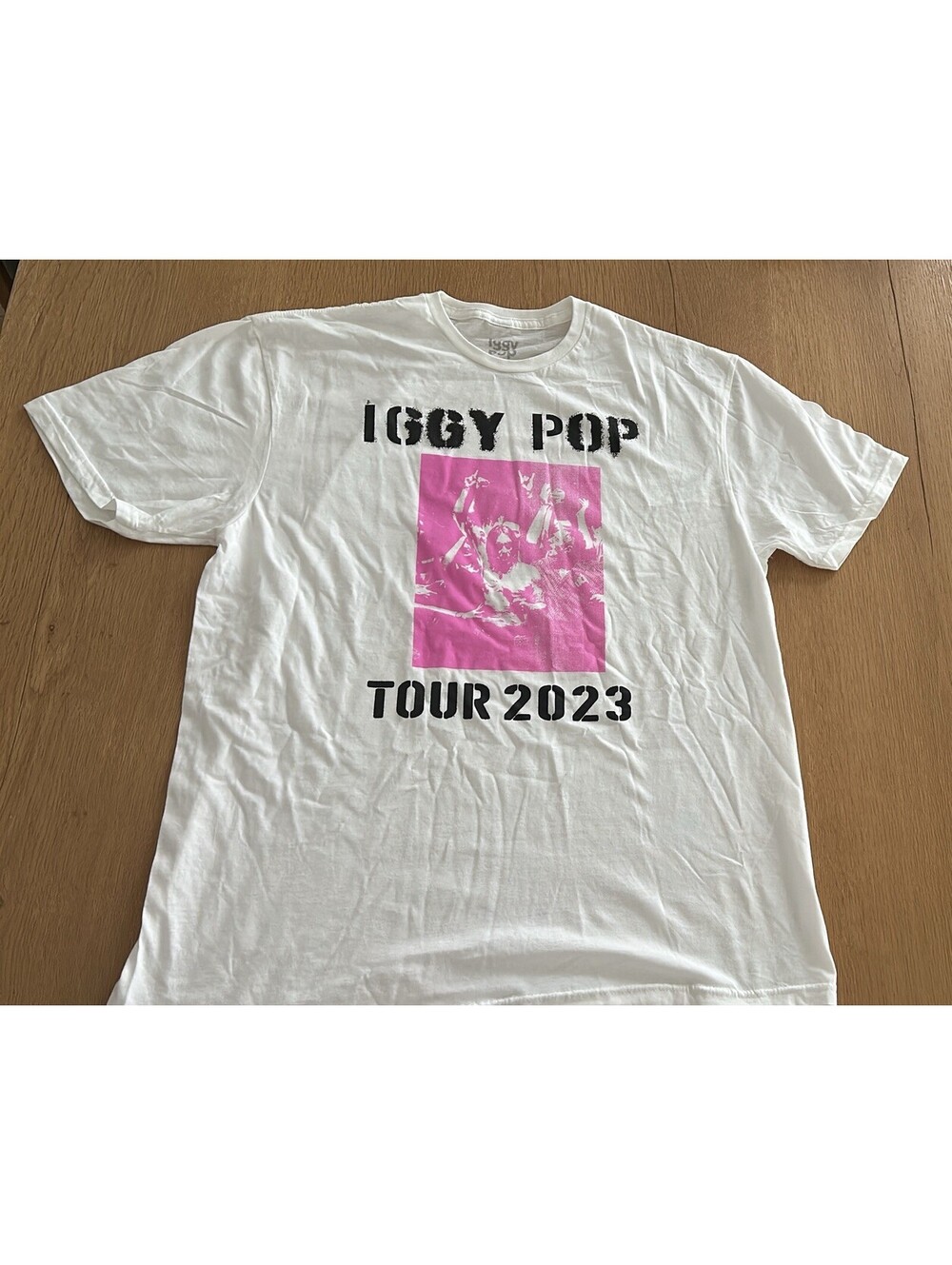 New Licensed Iggy Pop Punk Legend 2023 Tour Shirt White Men's Size XL